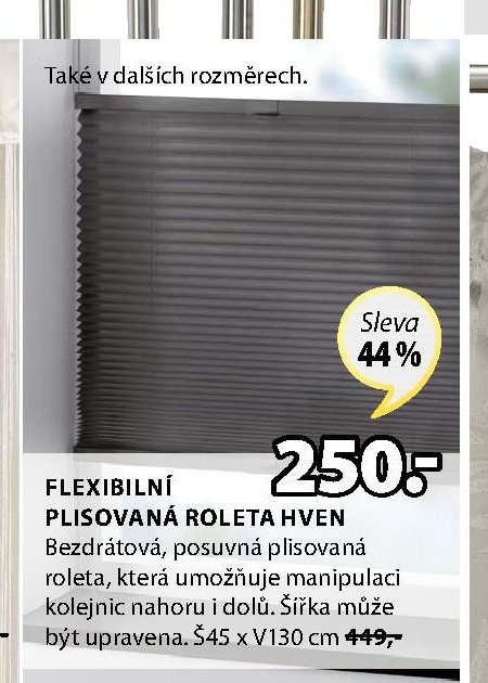 FLEXIBILNÍ PLISOVANÁ ROLETA HVEN