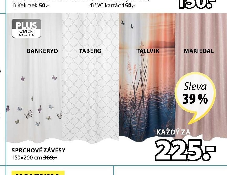 SPRCHOVÉ ZÁVĚSY BANKERYD, TABERG, TALLVIK, MARIEDAL