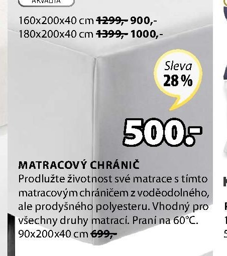 MATRACOVÝ CHRÁNIČ 90x200x40 cm