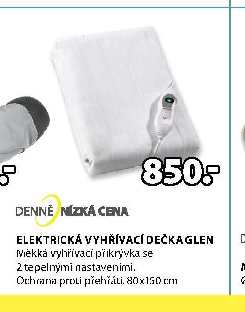 Elektrická vyhřívací dečka GLEN