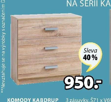 KOMODA KABDRUP 3 ZÁSUVKY