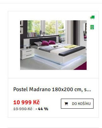 Postel Madrano 180x200 cm, s...