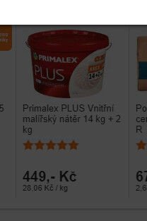 Primalex PLUS Vnitřní malířský nátěr 14 kg + 2 kg
