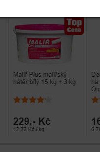 Malíř Plus malířský nátěr bílý 15 kg + 3 kg