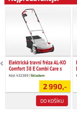 Elektrická travní fréza AL-KO Comfort 38 E Combi Care