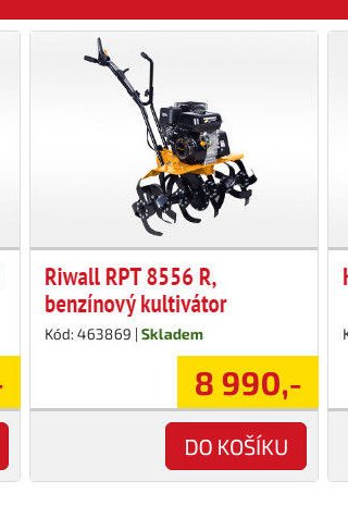 Riwall RPT 8556 R, benzínový kultivátor