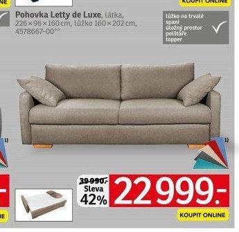 Pohovka Letty de Luxe, látka