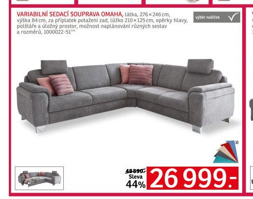 VARIABILNÍ SEDACÍ SOUPRAVA OMAHA