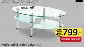 Konferenční stolek (sklo černé nebo pískové/nerez)