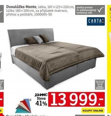 Dvoulůžko Monte