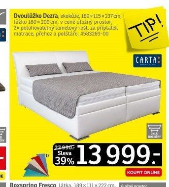 Dvoulůžko Dezra