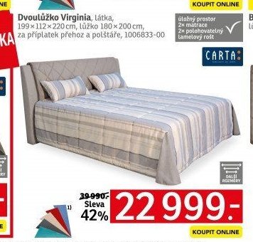 Dvoulůžko Virginia