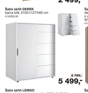 Šatní skříň DEREK