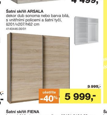 Šatní skříň ARSALA