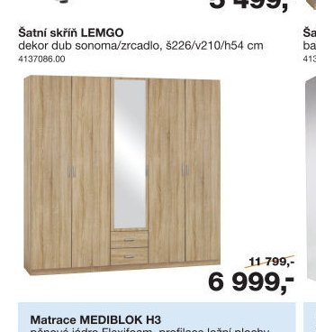 Šatní skříň LEMGO