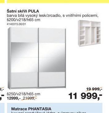 Šatní skříň PULA