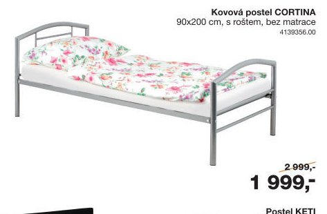 Kovová postel CORTINA