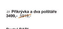 Přikrývka a dva polštáře