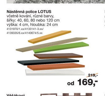 Nástěnná police LOTUS