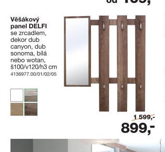 Věšákový panel DELFI