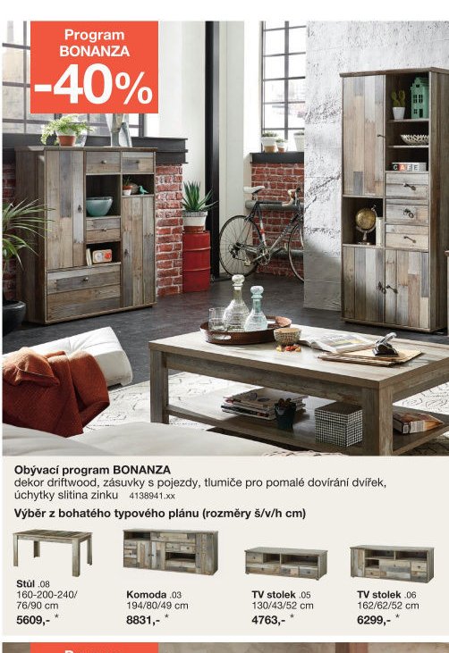 Obývací program BONANZA