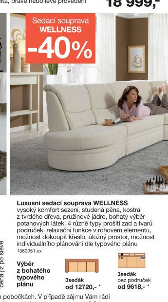 Luxusní sedací souprava WELLNESS