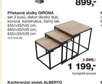 Přístavné stolky GIRONA