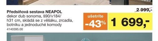 Předsíňová sestava NEAPOL