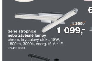 Série stropnice nebo závěsné lampy