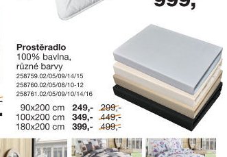 Prostěradlo 100% bavlna