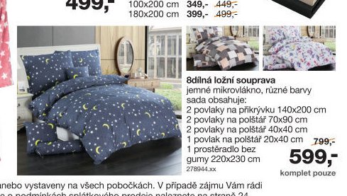 8dílná ložní souprava