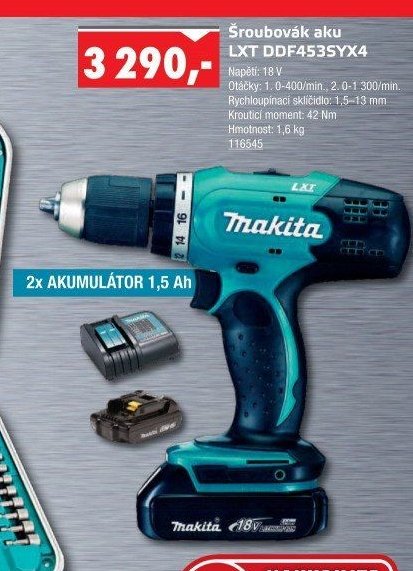 Šroubovák aku LXT DDF453SYX4