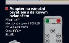 Adaptér na vánoční osvětlení s dálkovým ovladačem