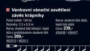 Venkovní vánoční osvětlení závěs krápníky