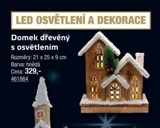 Domek dřevěný s osvětlením