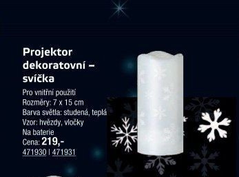 Projektor dekoratovní – svíčka