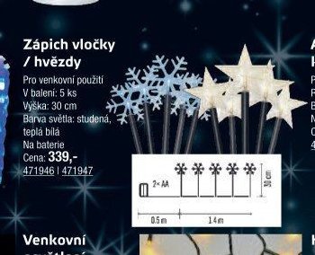 Zápich vločky / hvězdy
