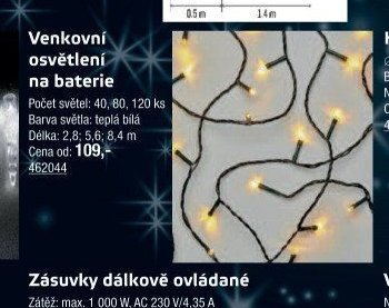 Venkovní osvětlení na baterie