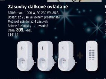 Zásuvky dálkově ovládané