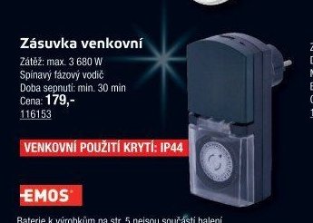 Zásuvka venkovní