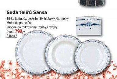 Sada talířů Sansa