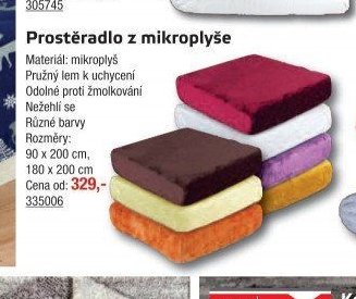 Prostěradlo z mikroplyše
