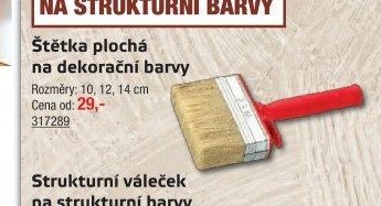 Štětka plochá na dekorační barvy