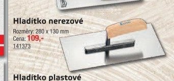 Hladítko nerezové