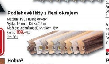 Podlahové lišty s flexi okrajem
