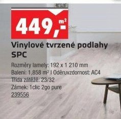 Vinylové tvrzené podlahy SPC