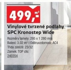 Vinylové tvrzené podlahy SPC Kronostep Wide