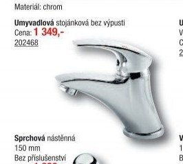 Umyvadlová stojánková bez výpusti Metalia 57