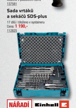 Sada vrtáků a sekáčů SDS-plus