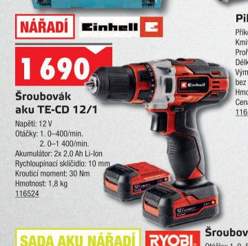 Šroubovák aku TE-CD 12/1